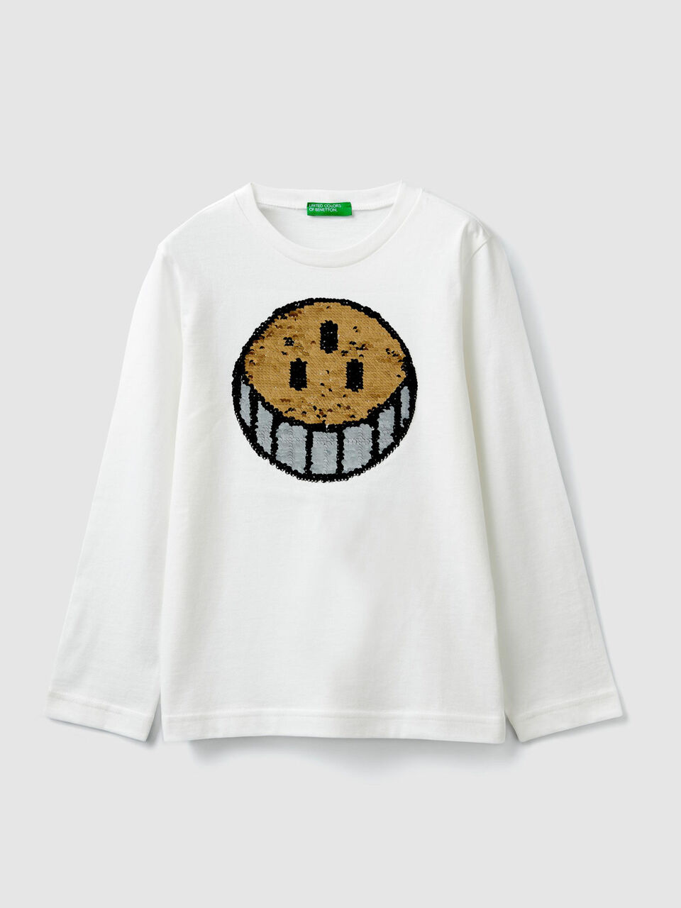 T-shirt with reversible sequins image number 1