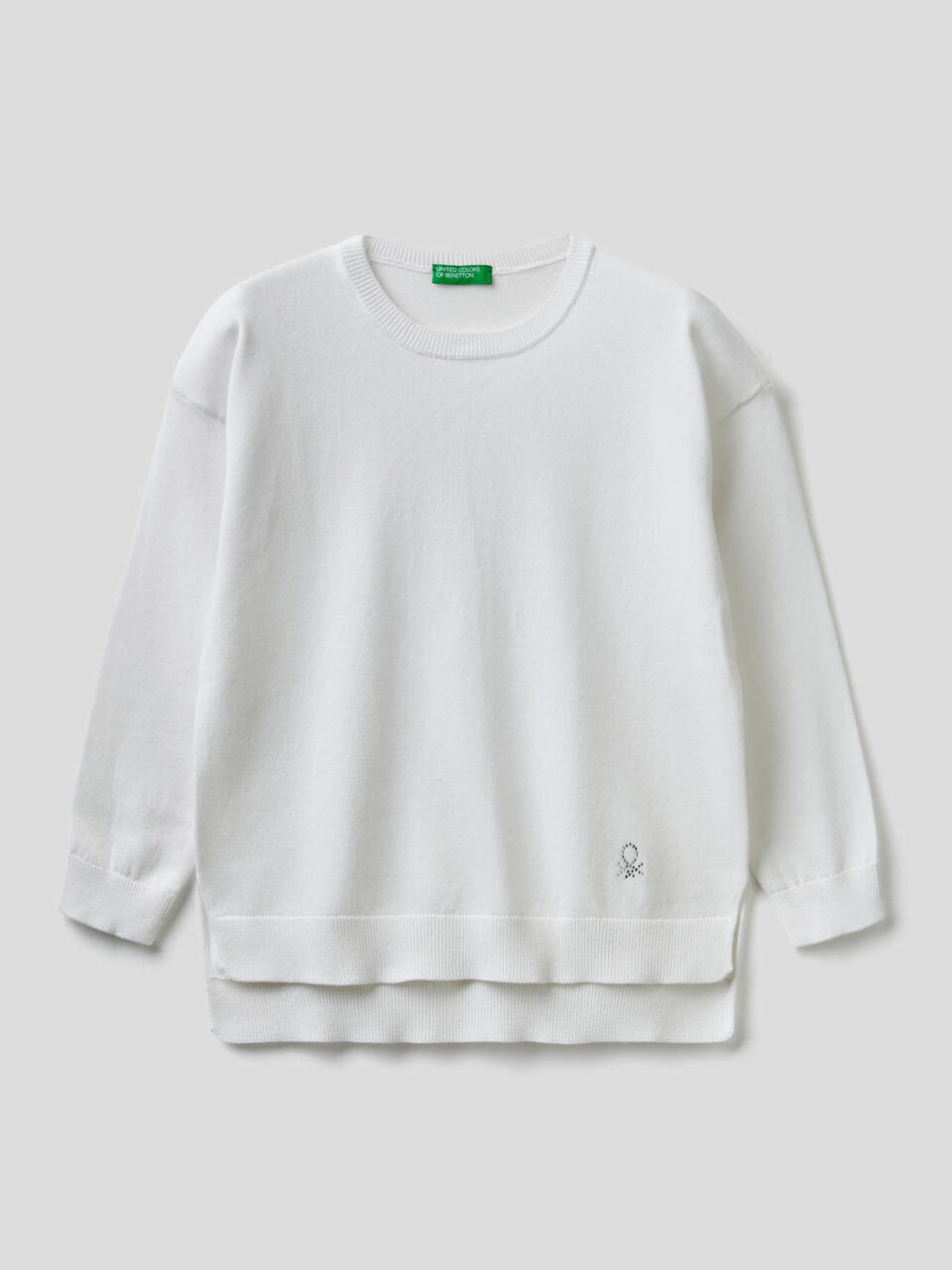 Sweater with rhinestone logo image number 1