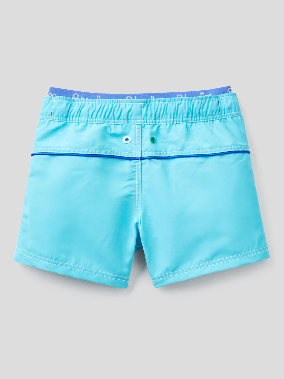 Swim trunks with logoed elastic image number 2