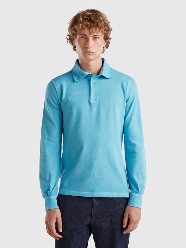 Polo in stretch organic cotton Men