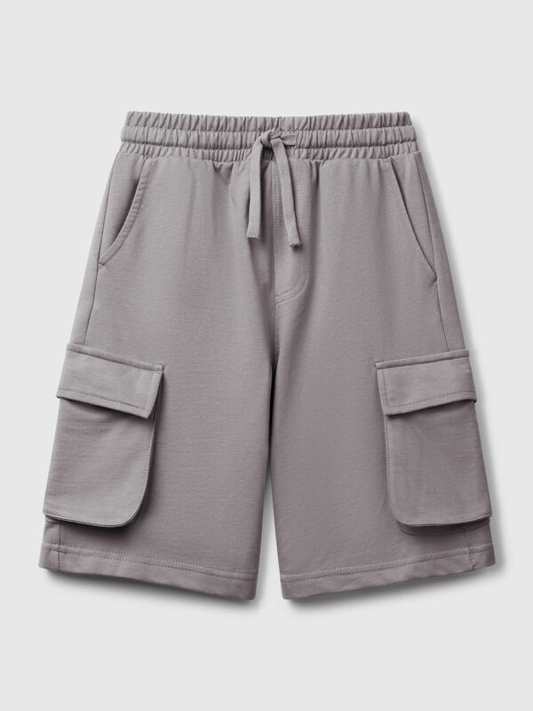 Cargo shorts in light sweat fabric Junior Boy