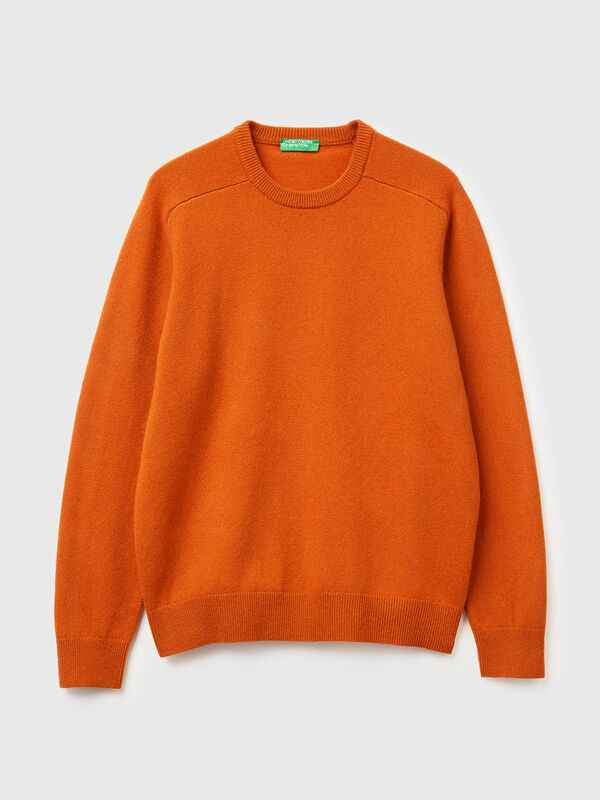 Crew neck sweater in pure Merino wool Men