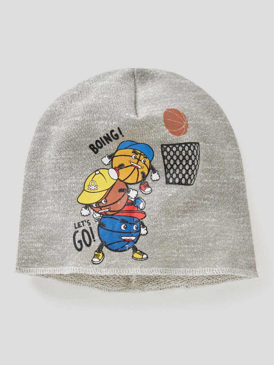 Cap in sweat fabric with print image number 1