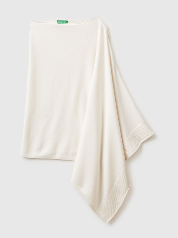 Cashmere blend poncho Women
