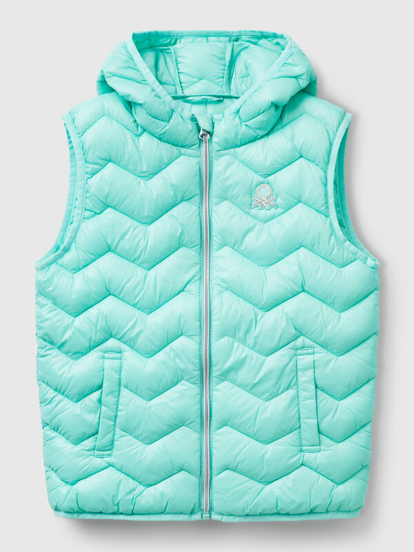 Padded vest with hood Junior Girl