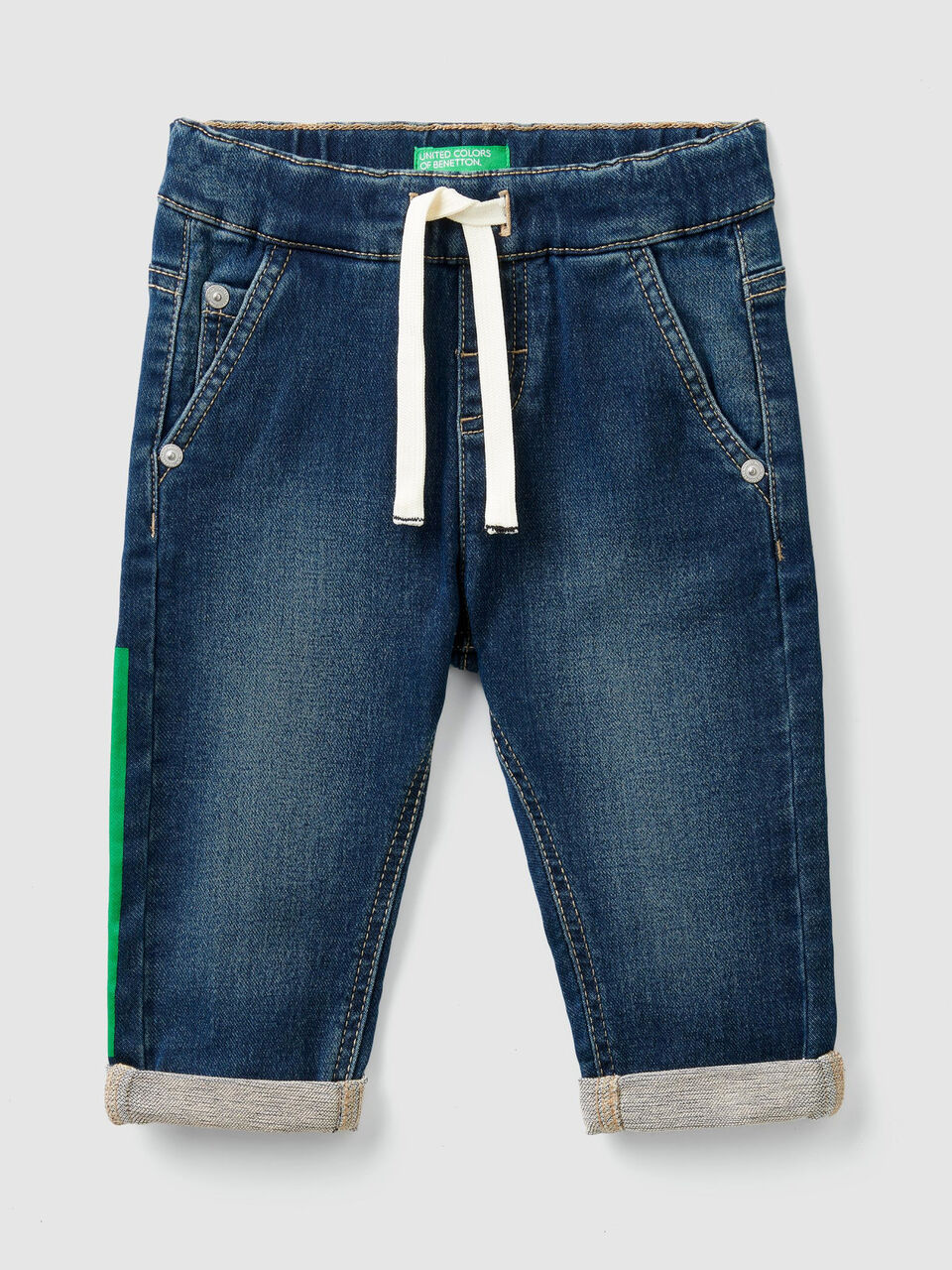 Stretch jeans with drawstring image number 1