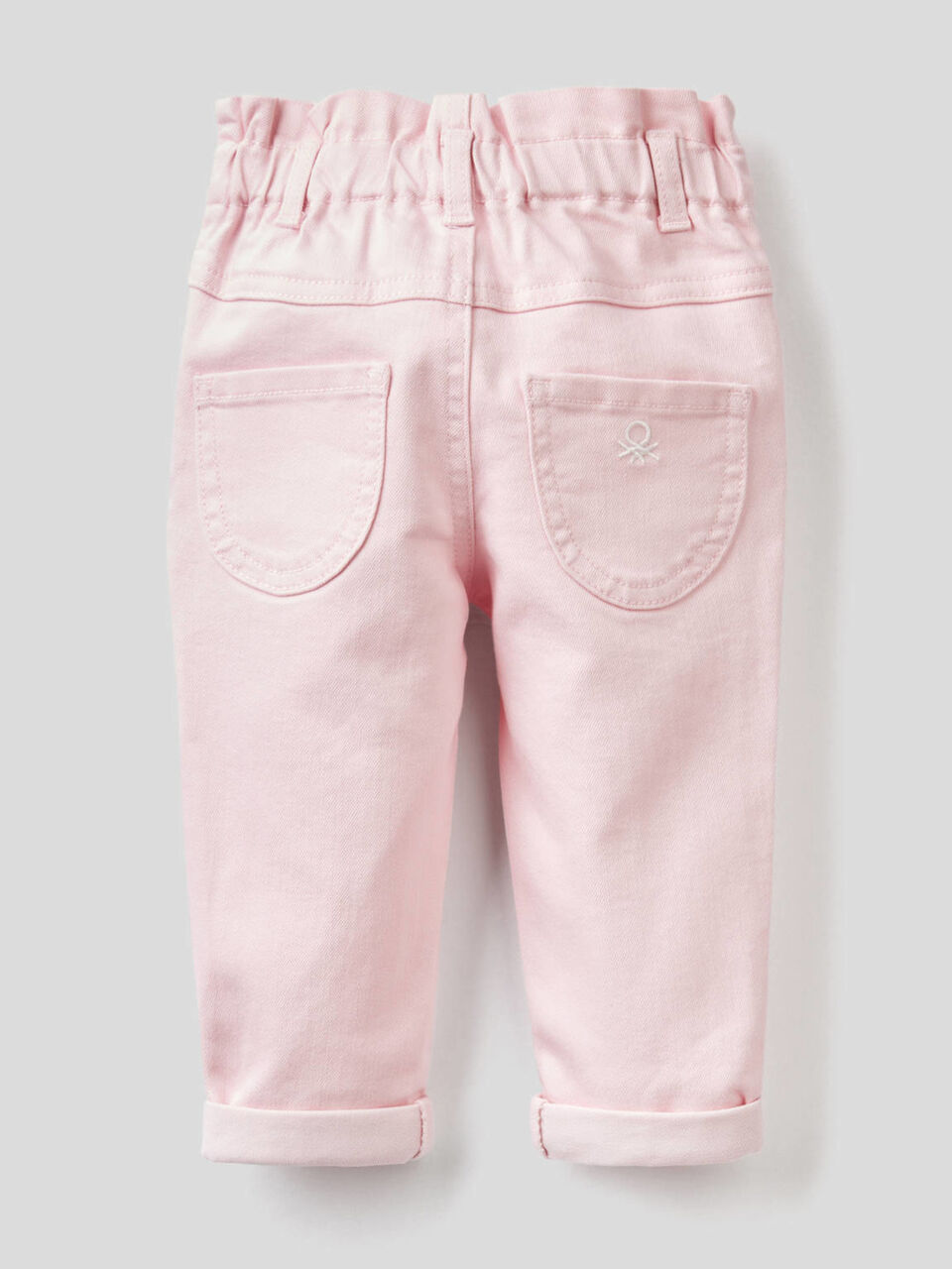 Paper bag trousers in stretch fabric image number 2