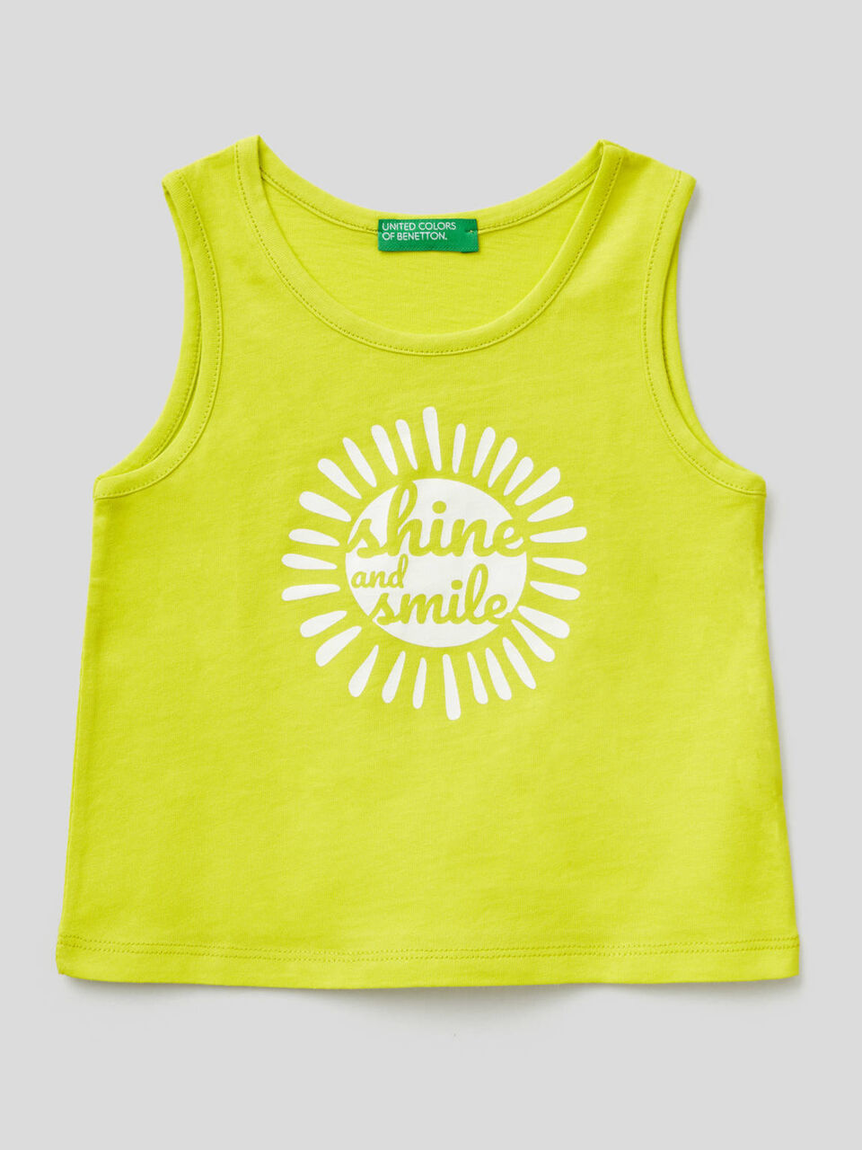 100% cotton tank top with print image number 1