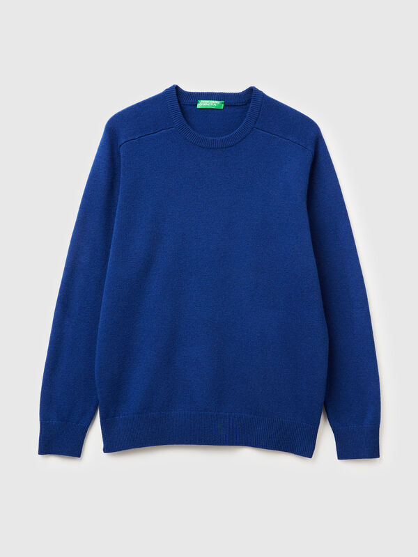 Crew neck sweater in pure Merino wool Men