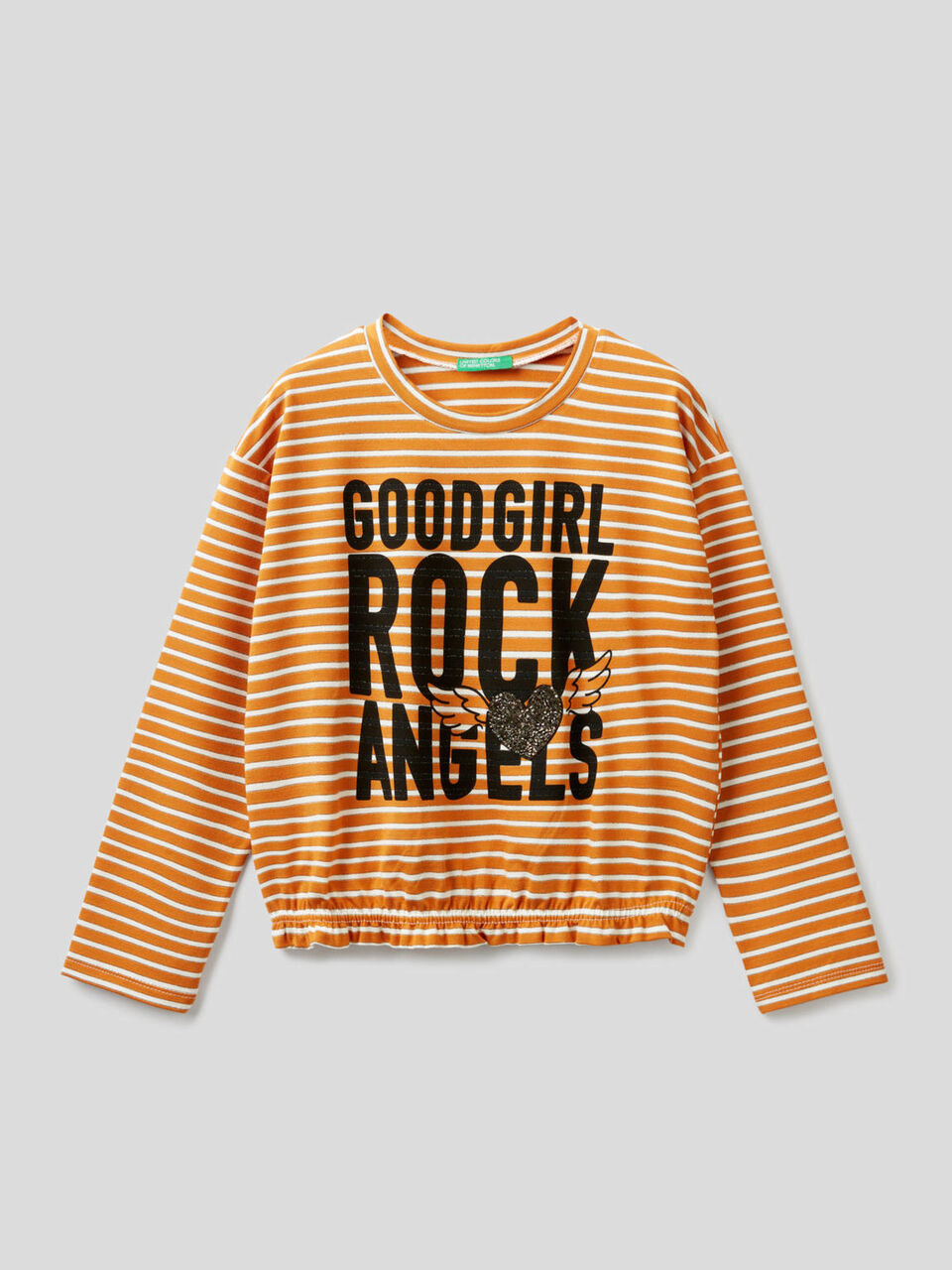 Cropped striped t-shirt image number 1