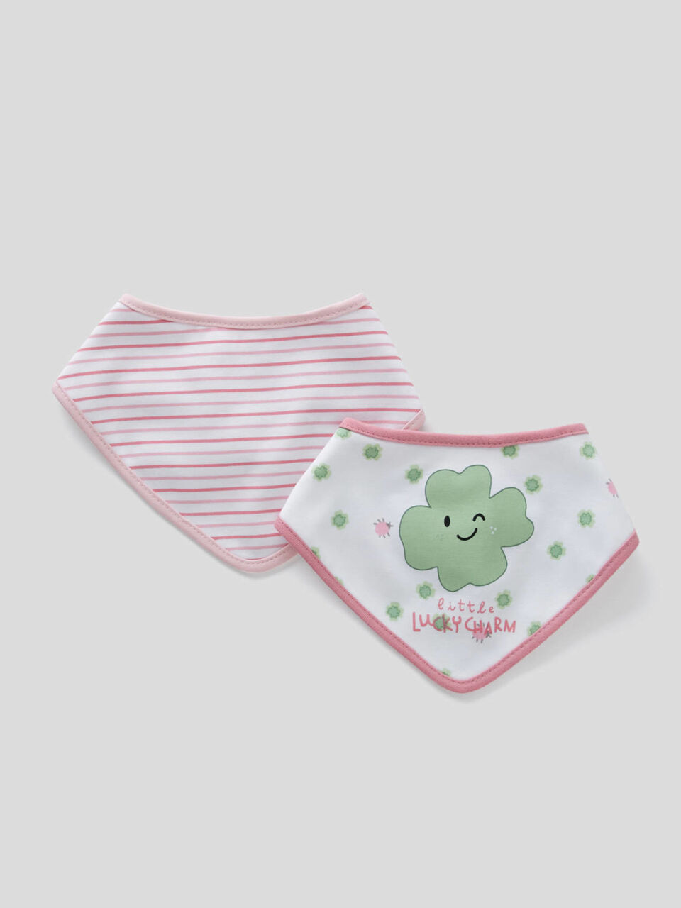 Two printed triangular bibs image number 2