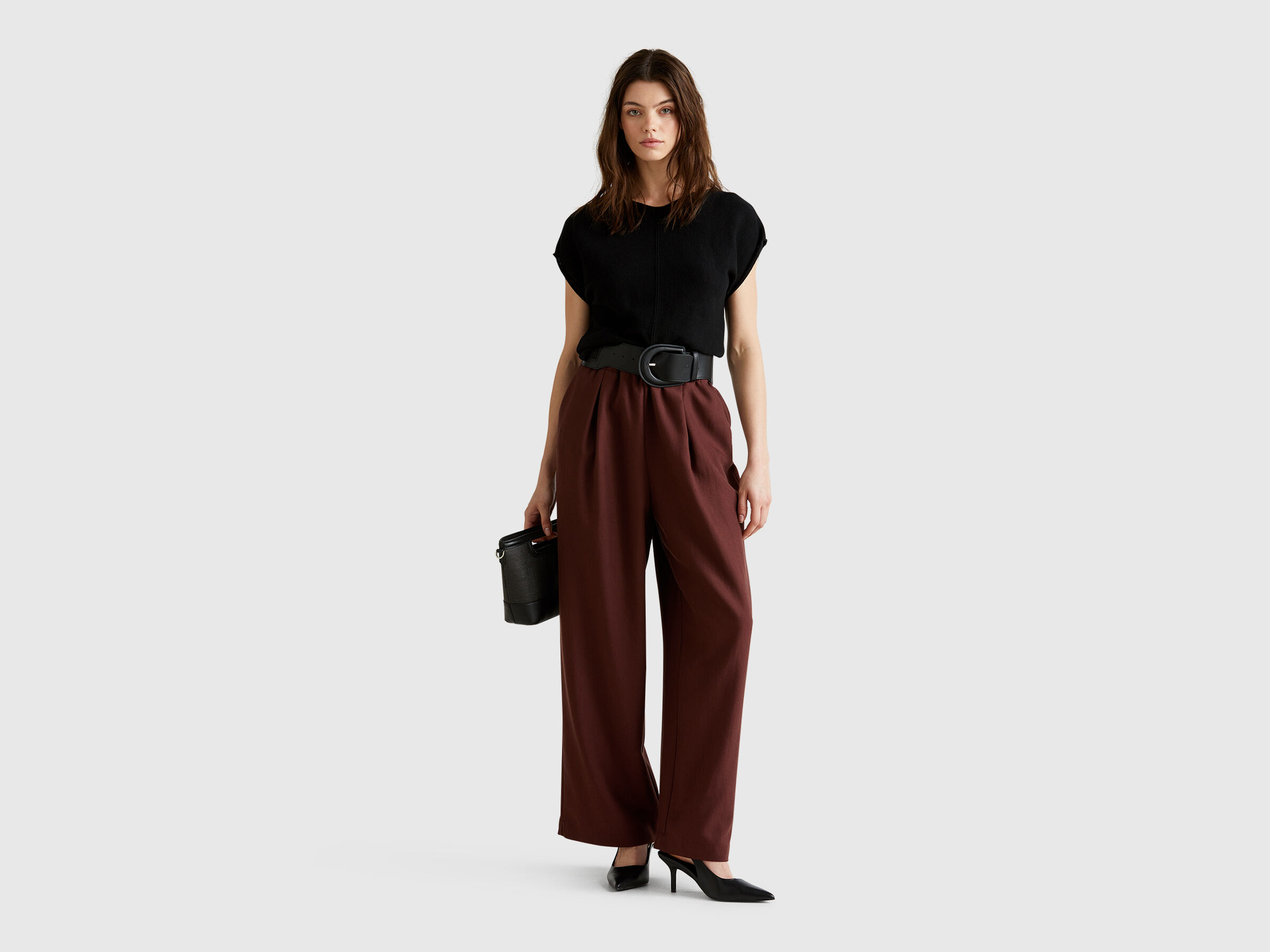 S/L V NECK SWEATER Women image number 2