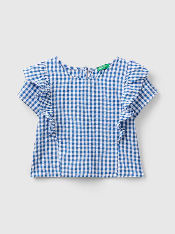 Vichy blouse with ruffles Junior Girl