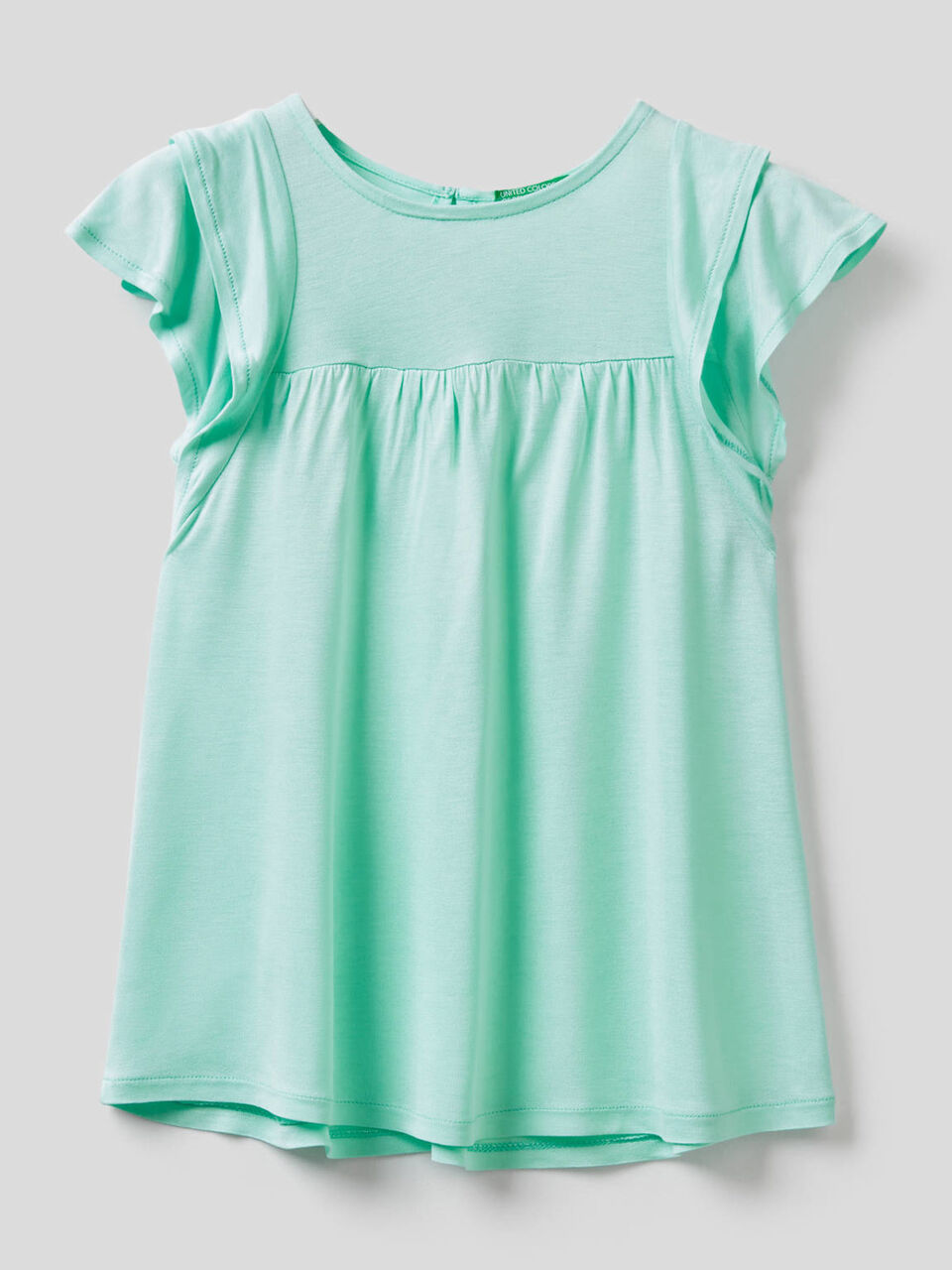 T-shirt with ruffles on the sleeves image number 1