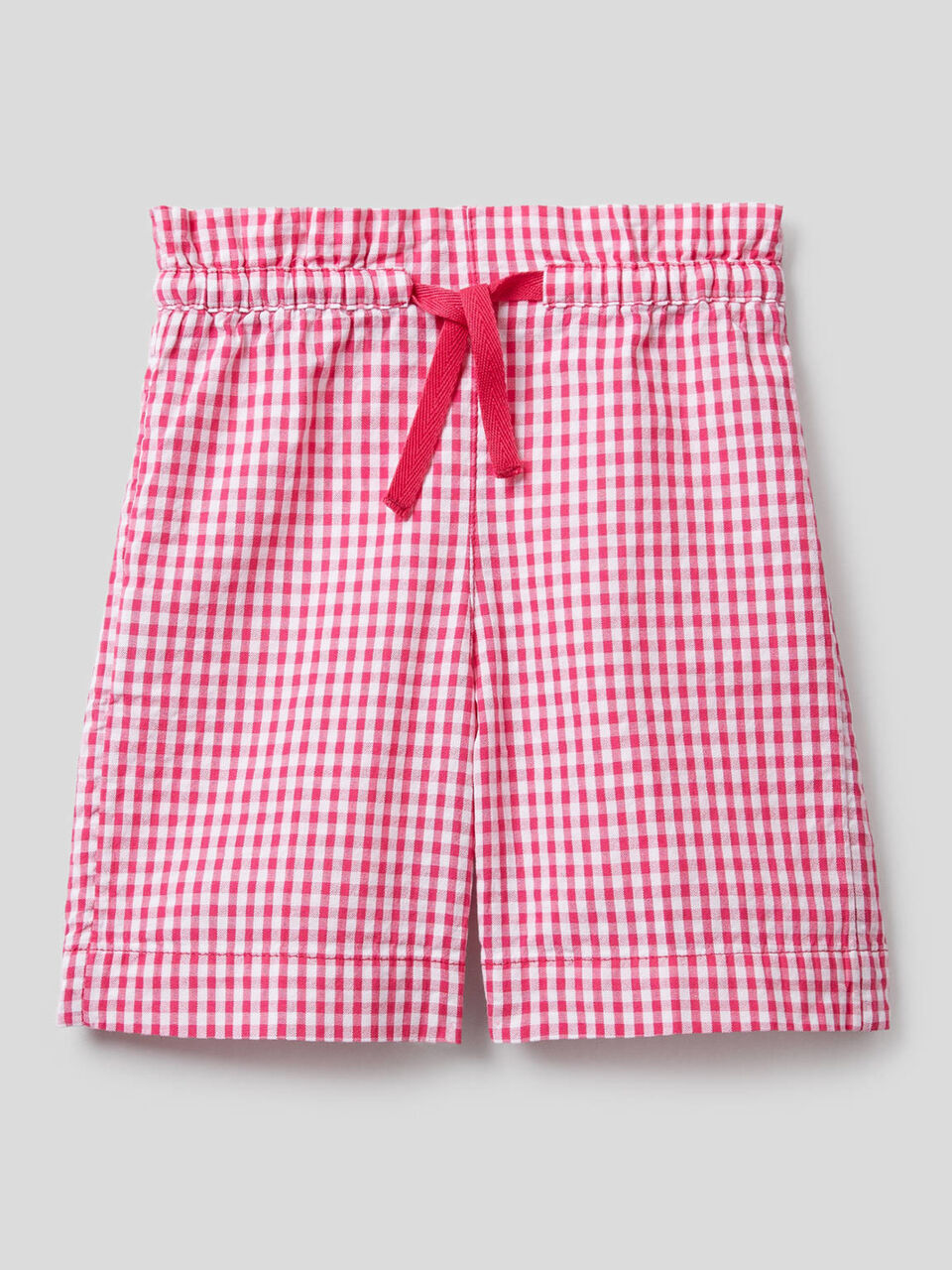 Vichy pattern bermudas in 100% cotton image number 1