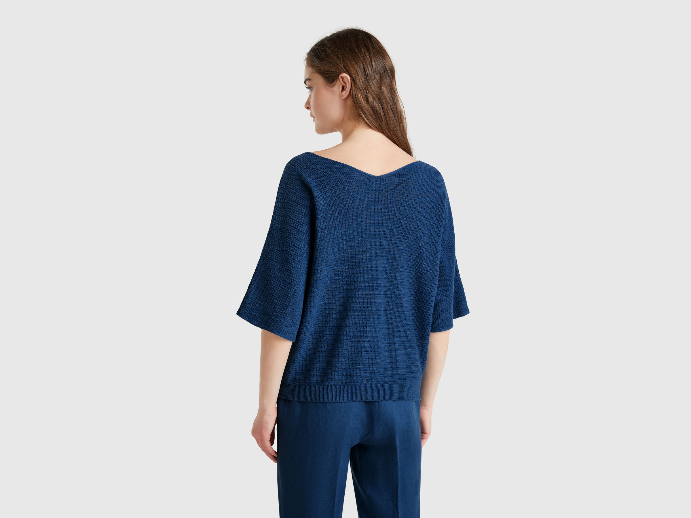 V NECK SWEATER H/S Women image number 2