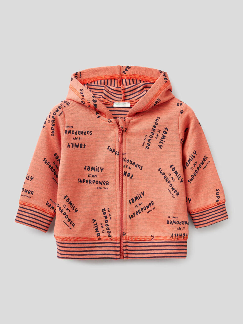 Hoodie in stretch organic cotton image number 1