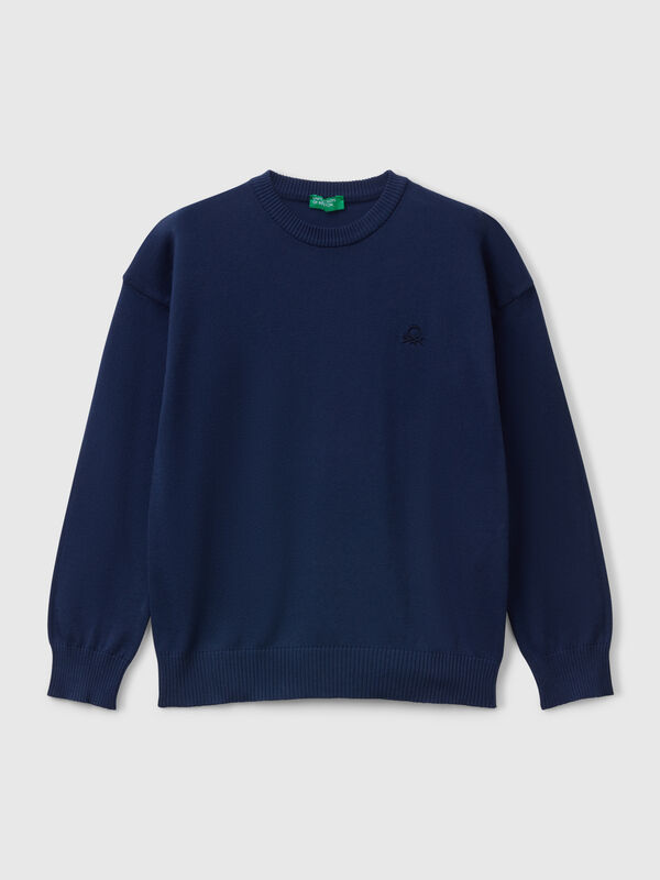 Sweater in pure cotton with logo Junior Boy