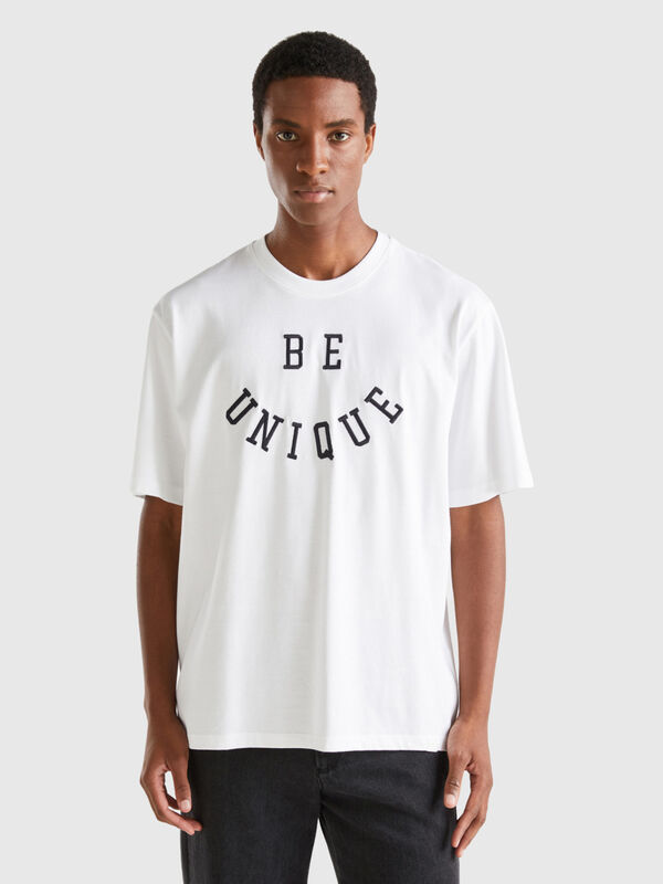 T-shirt with slogan print