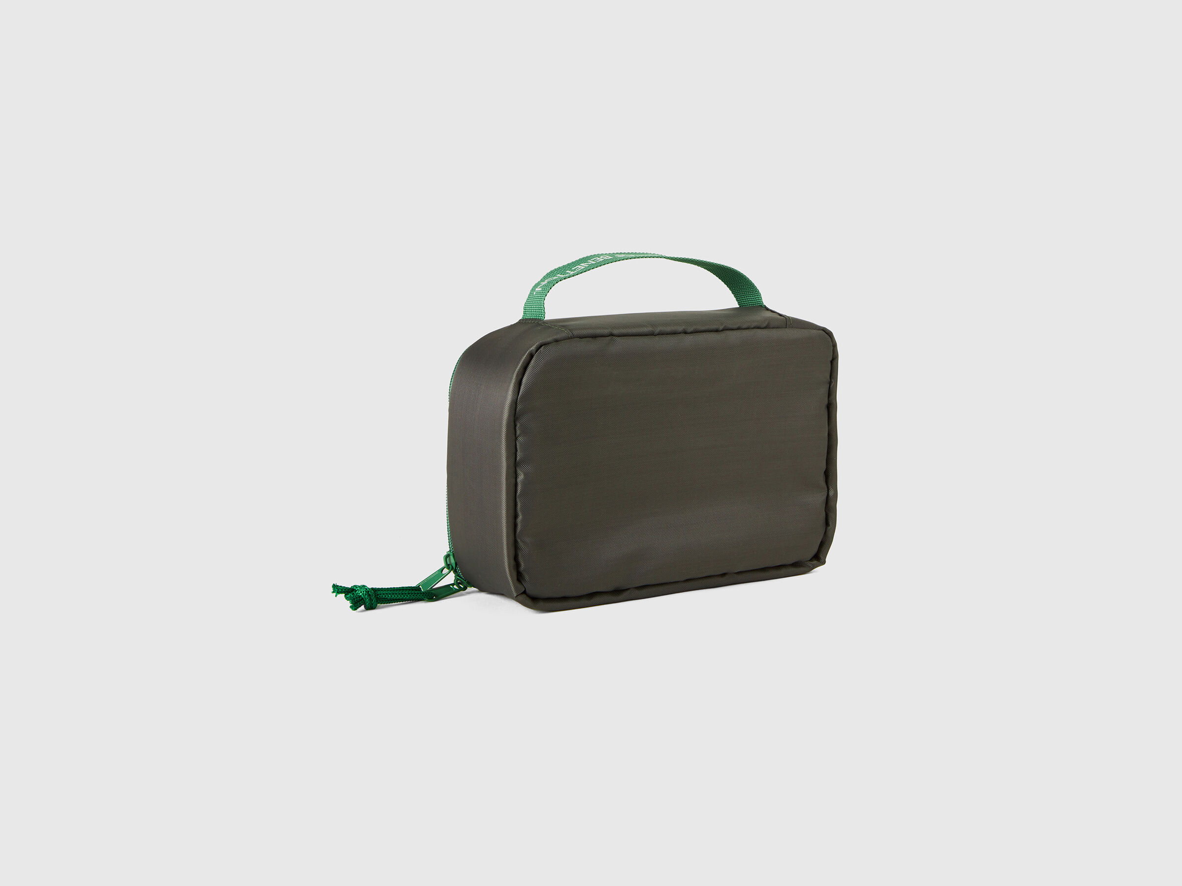 Military green travel toiletry bag with hook image number 1