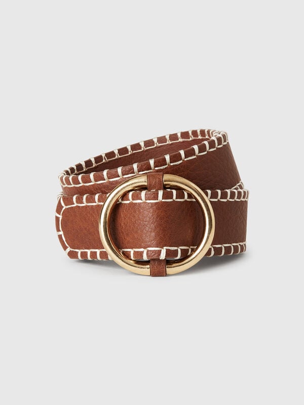 Thin belt in imitation leather Women