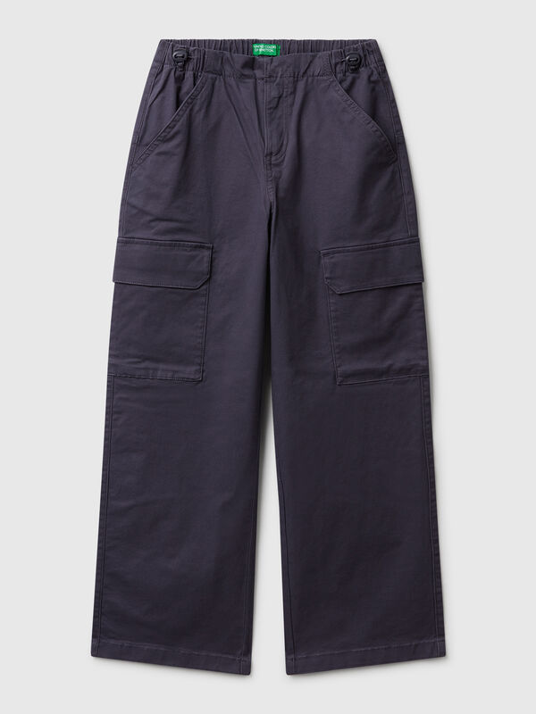 Parachute trousers in stretch cotton Junior Girl