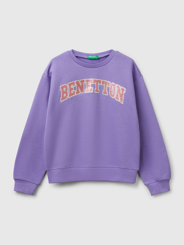 Sweatshirt with glittery print Junior Girl