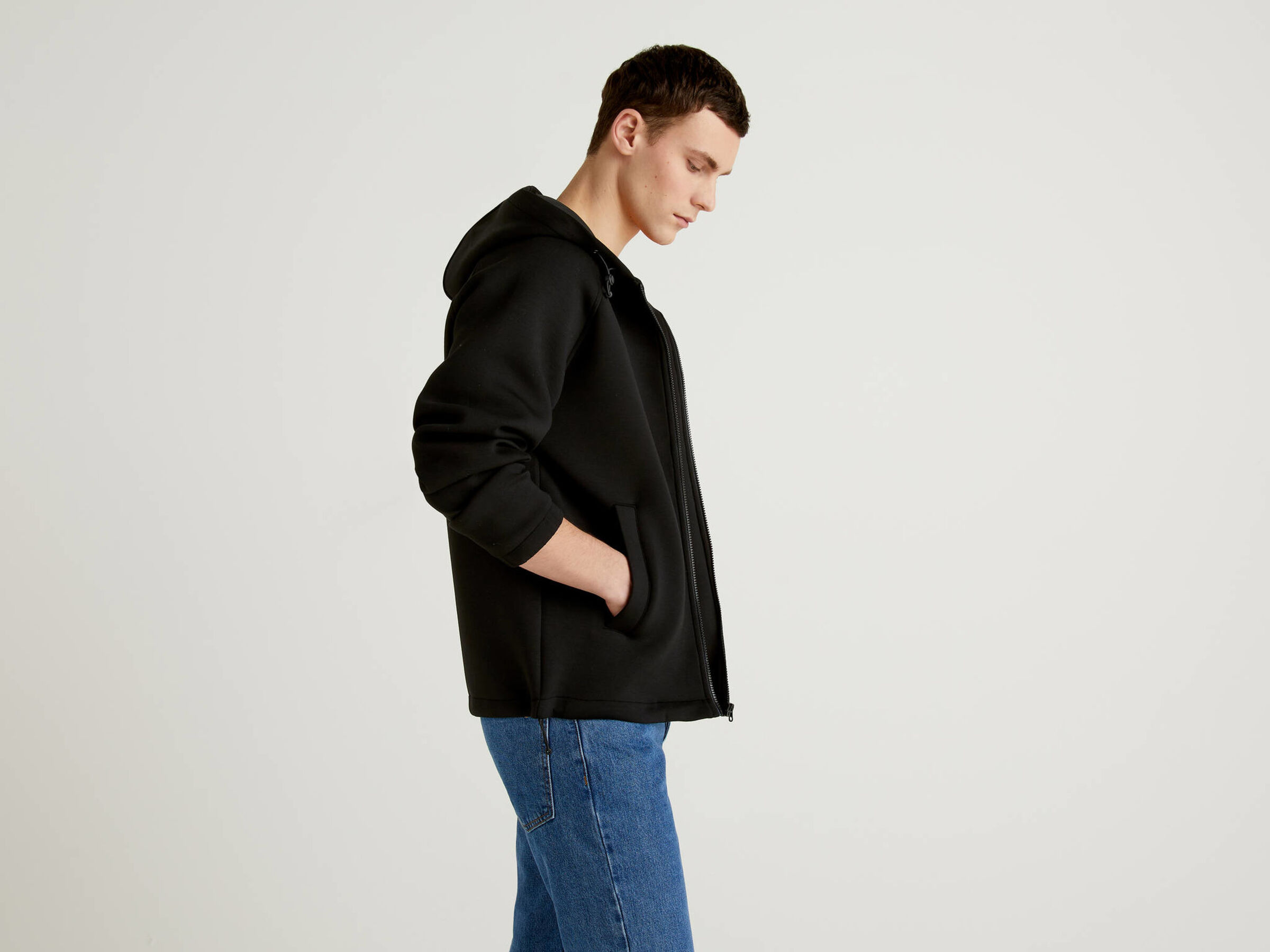 Neoprene jacket with hood Men image number 2