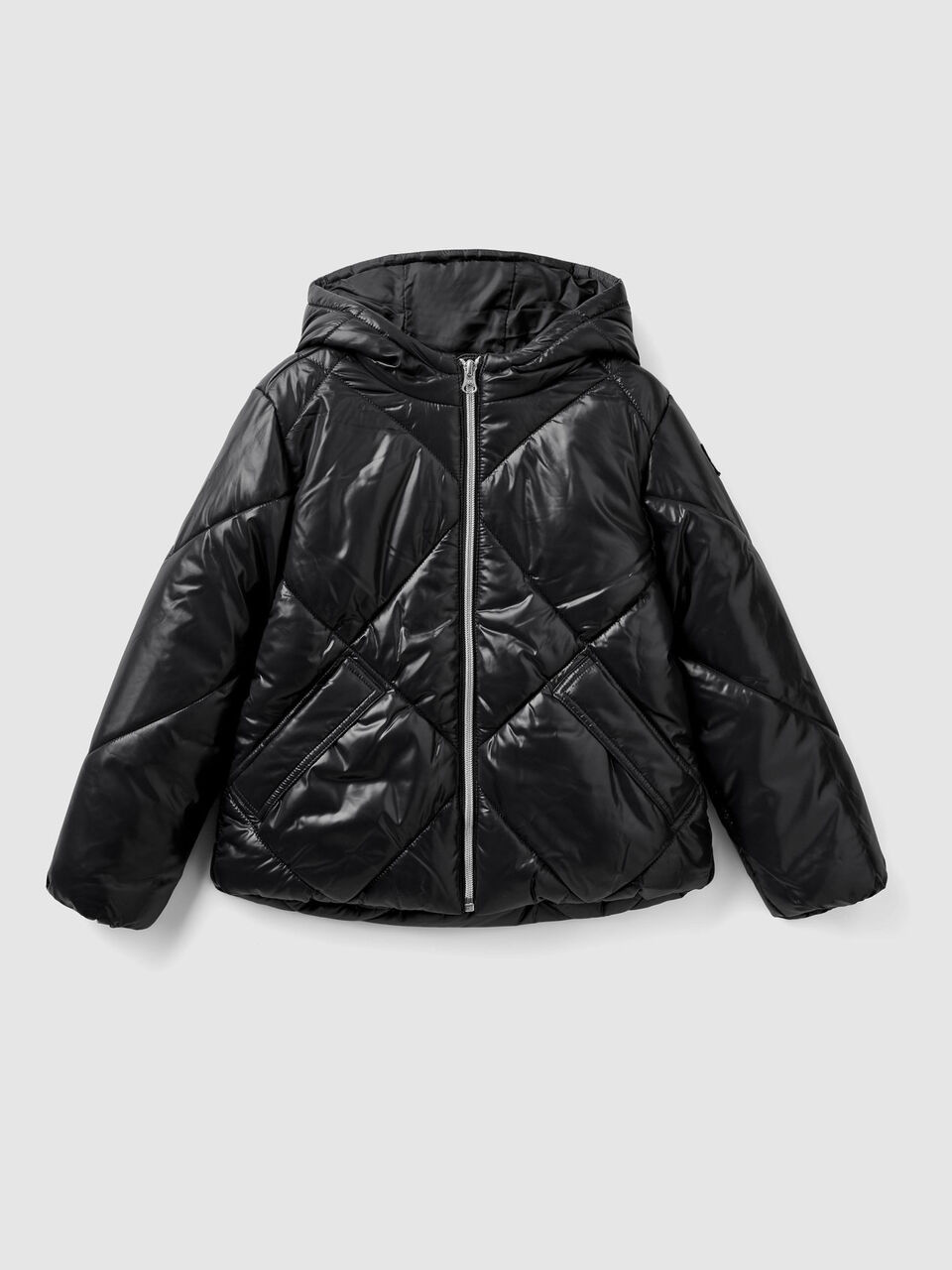 Puffer jacket with hood image number 1