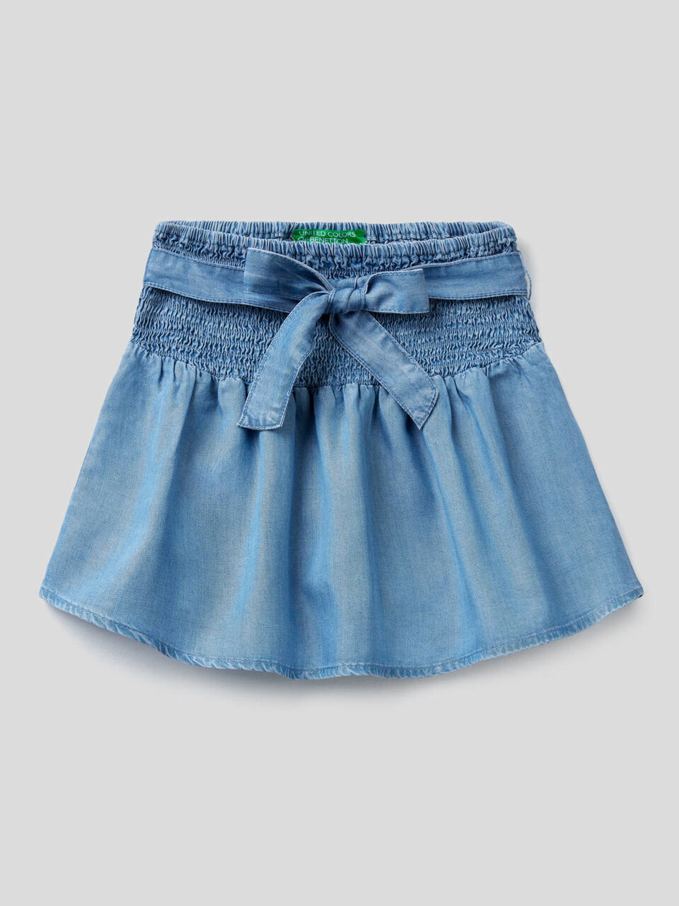 Flared skirt in light denim image number 1