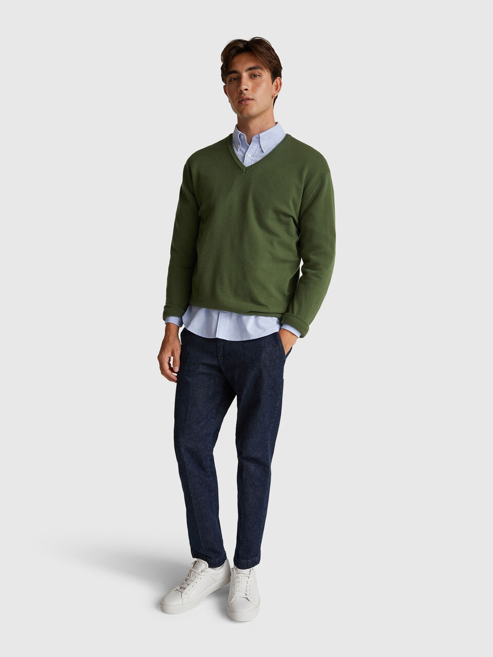 V NECK SWEATER L/S Men image number null