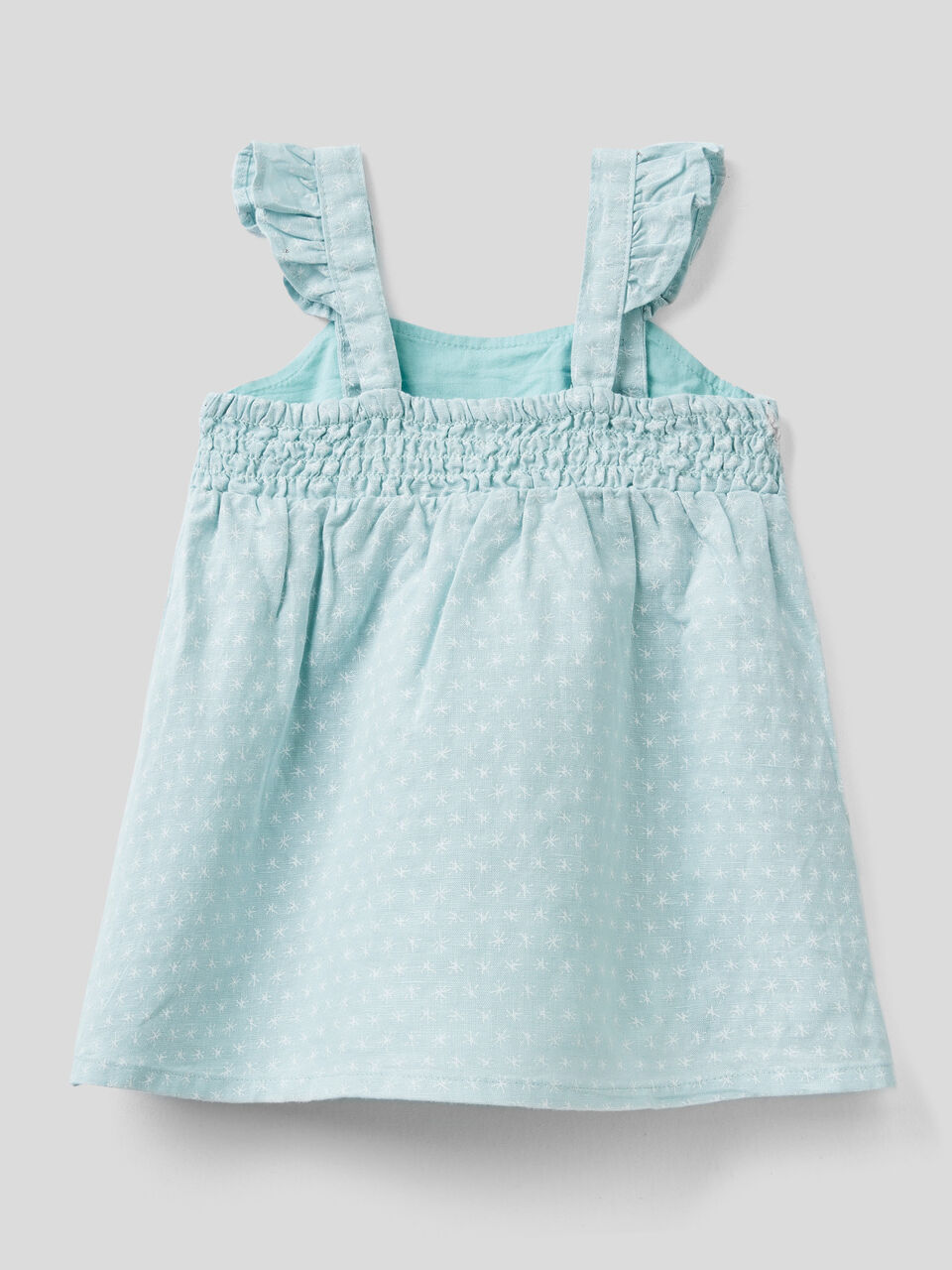 Patterned dress in linen blend image number 2
