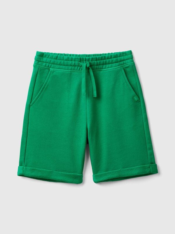 Bermuda shorts in pure cotton fleece Junior Boy
