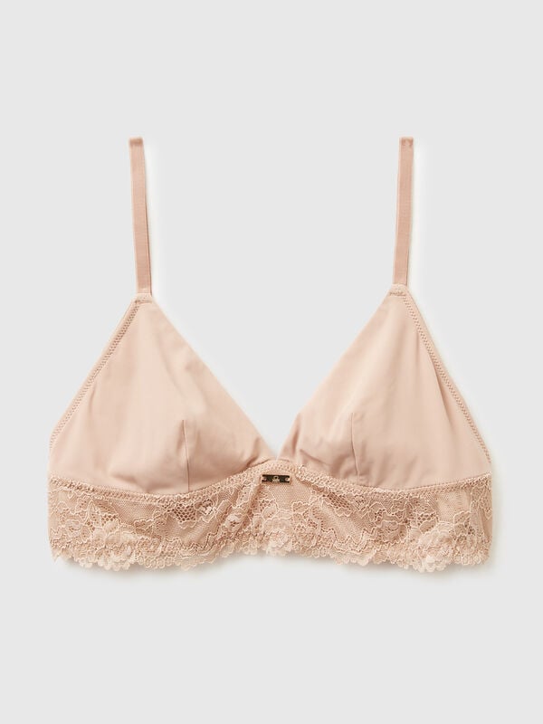 Triangle bra with lace Women