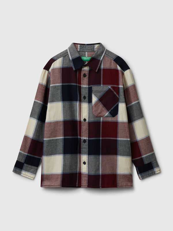 100% cotton check shirt Junior Boy