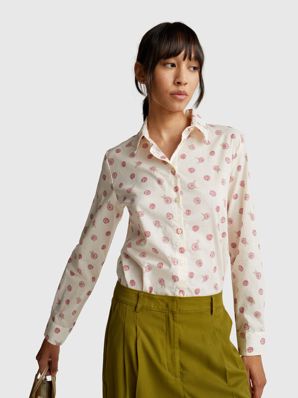 Patterned shirt in lightweight cotton Women