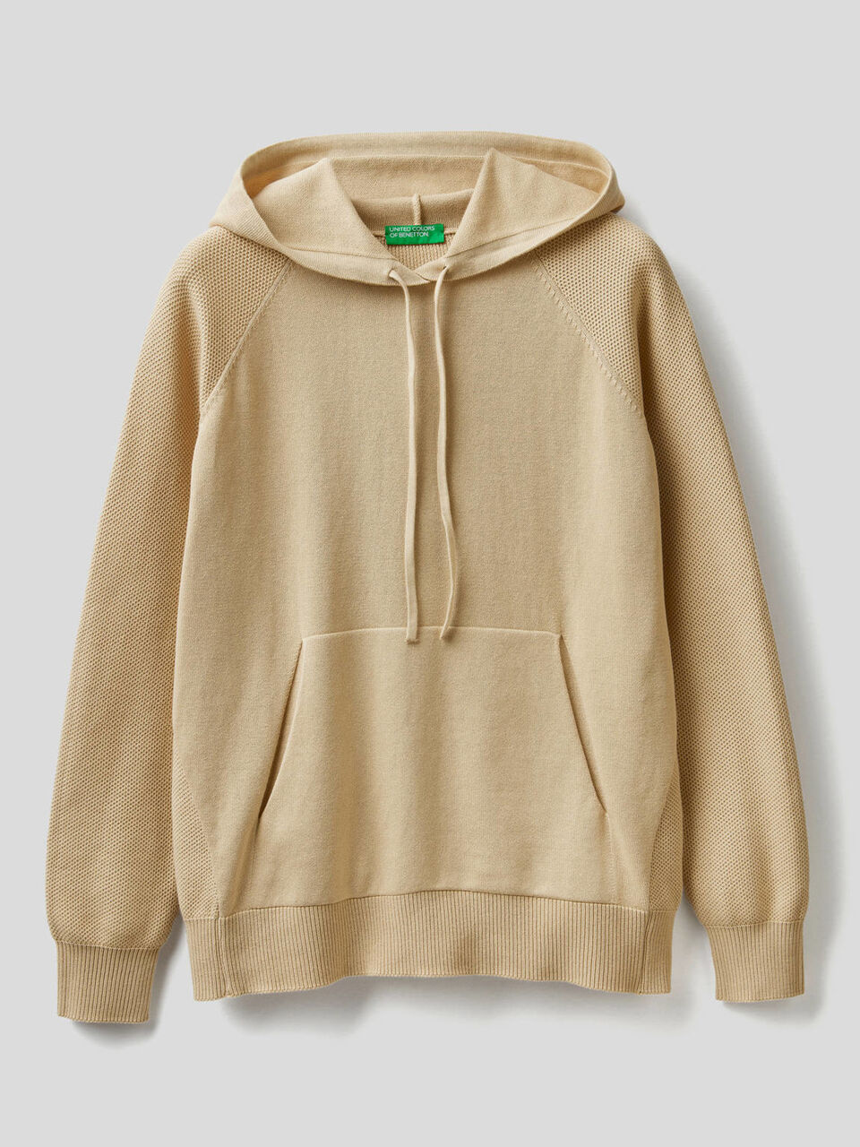 Sweater hood in cotton tricot image number 1