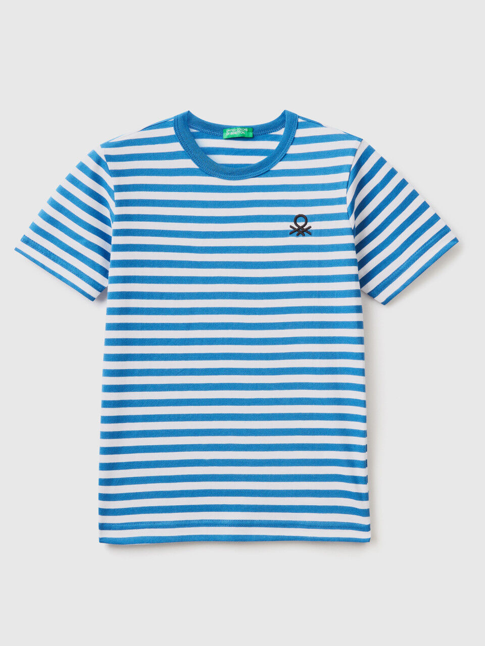 Striped 100% cotton t-shirt