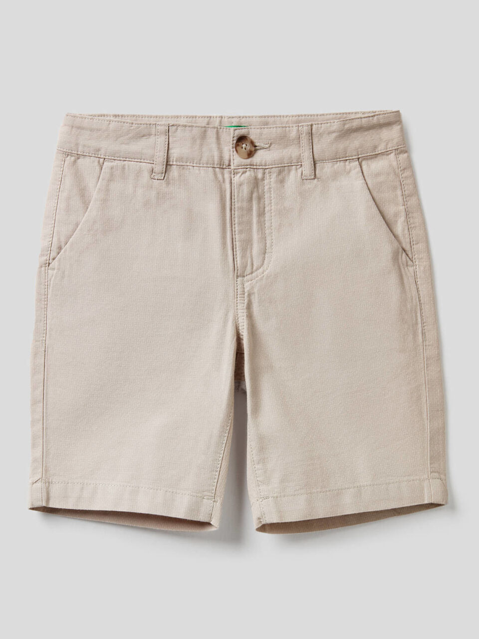 Pure cotton yarn dyed bermudas image number 1