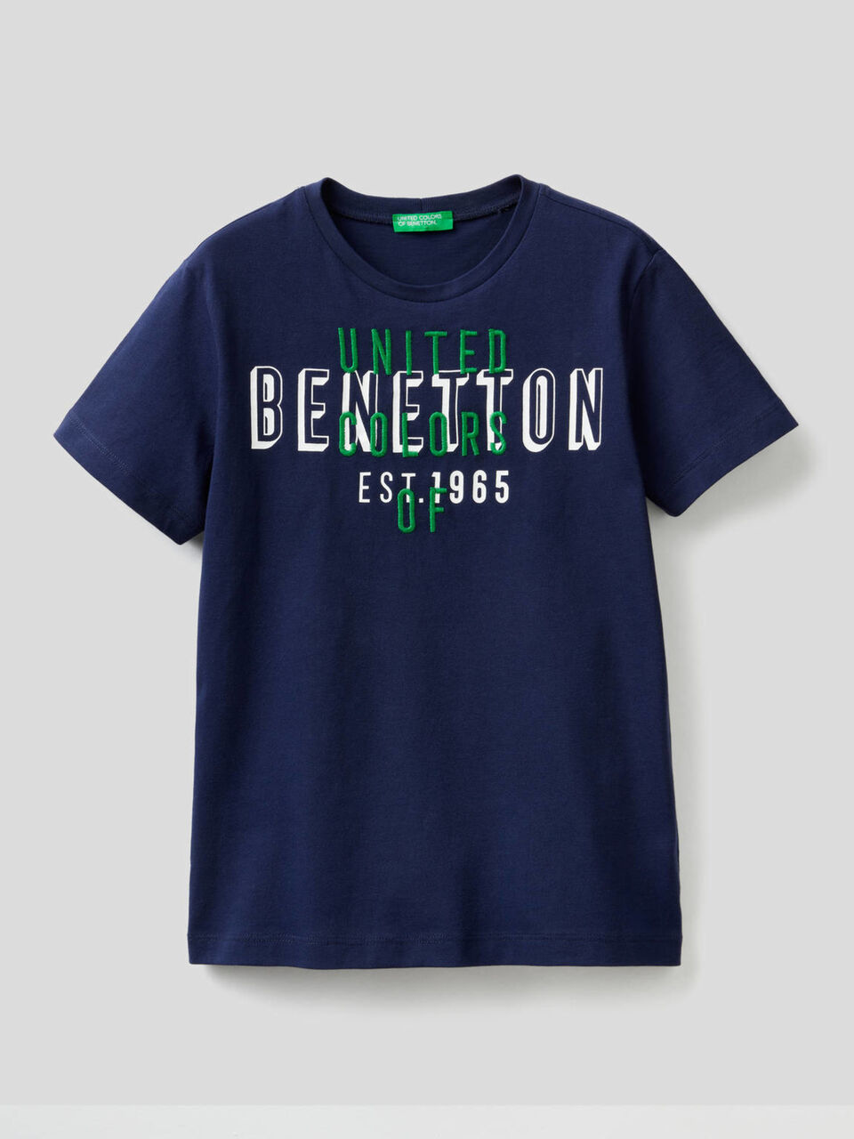 100% cotton t-shirt with embroidered logo image number 1