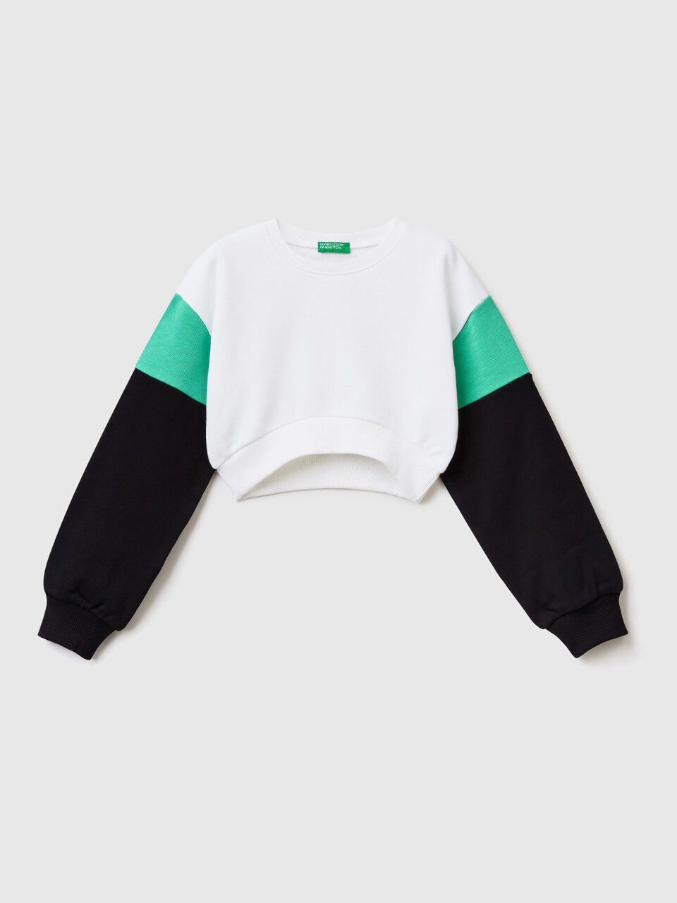 Color block cropped sweatshirt