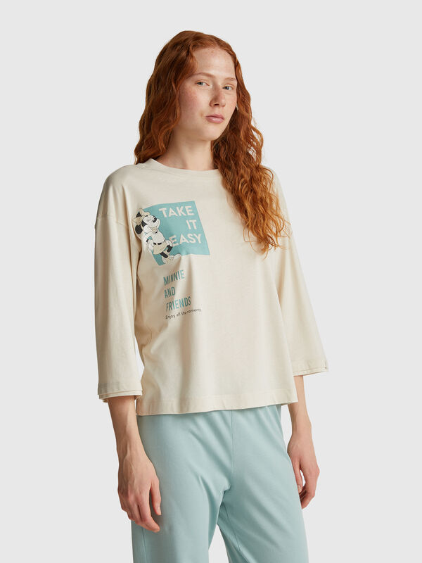 Top with slogan and ©Disney Minnie print Women
