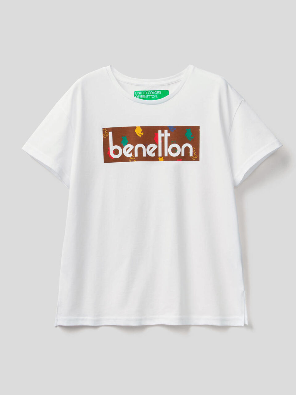 100% organic cotton t-shirt with logo print image number 1