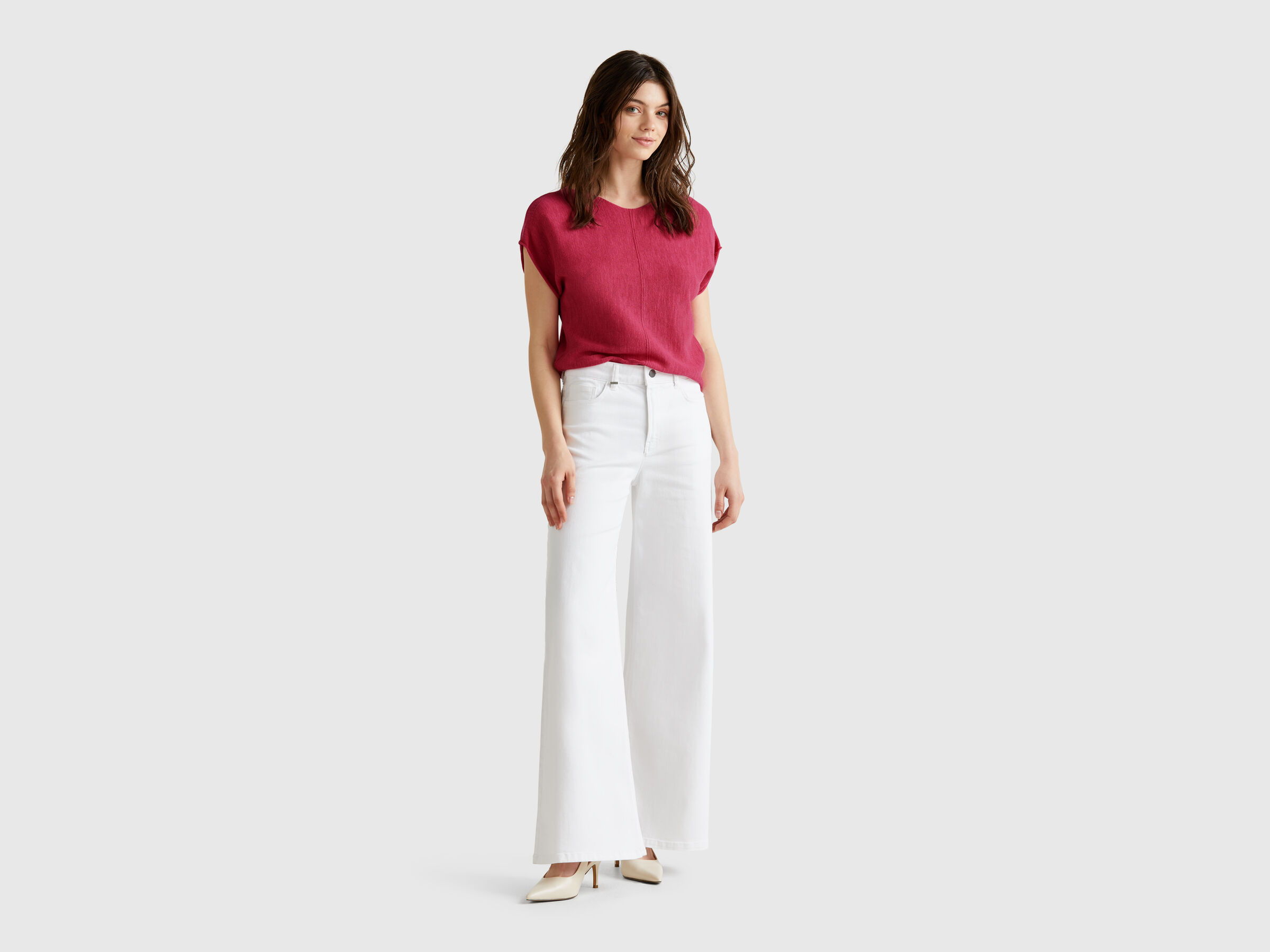 S/L V NECK SWEATER Women image number 2