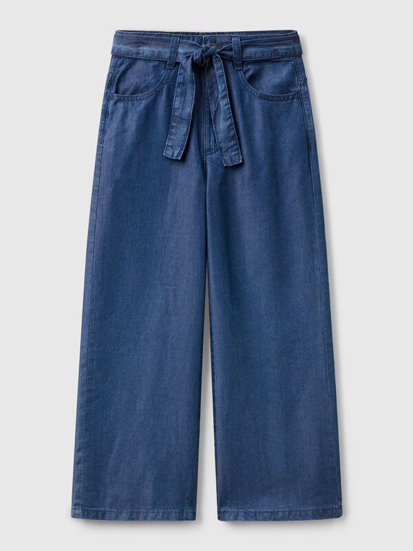 Wide fit jeans with sash Junior Girl