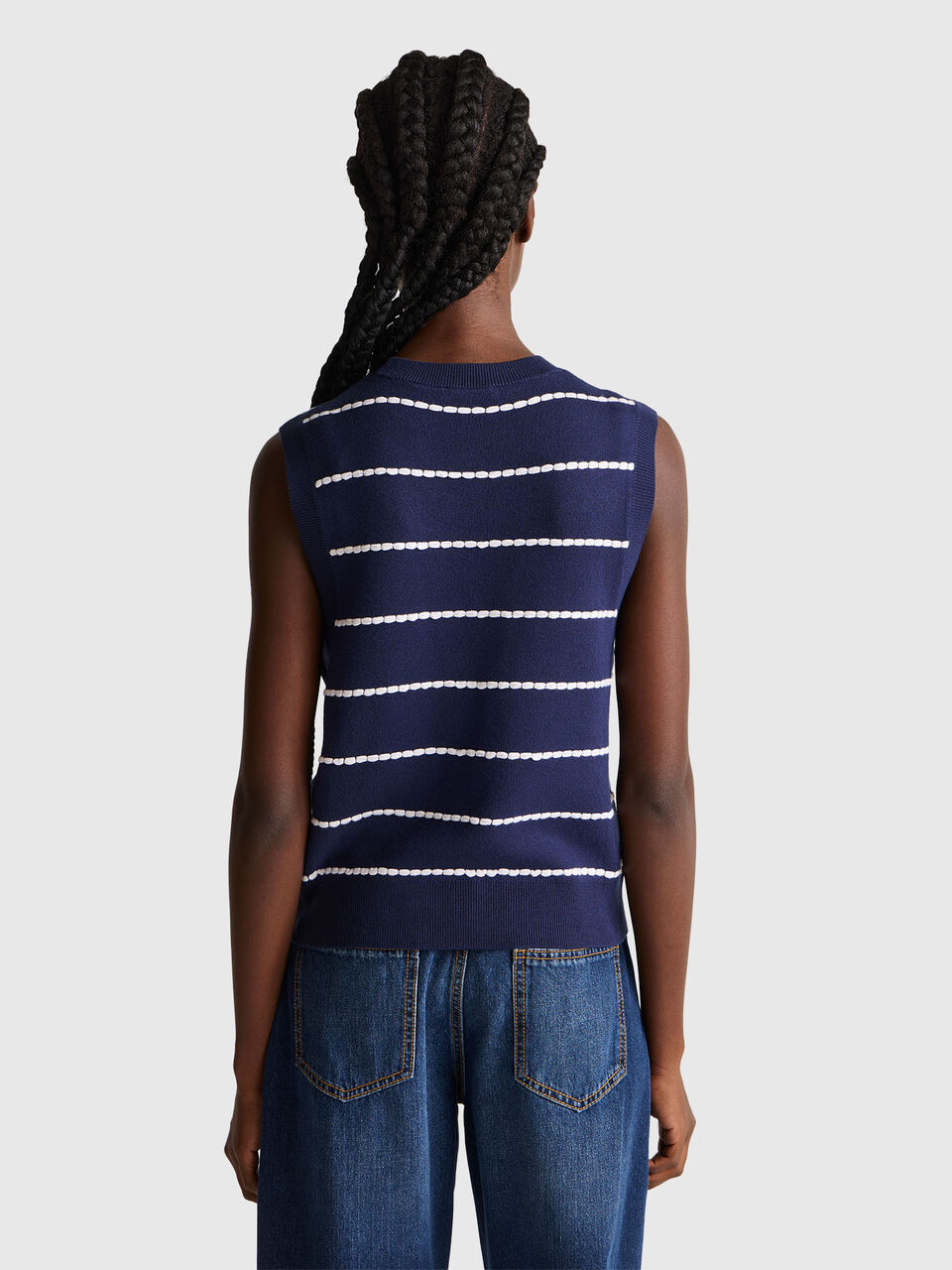 SLEEVELESS SWEATER Women image number null