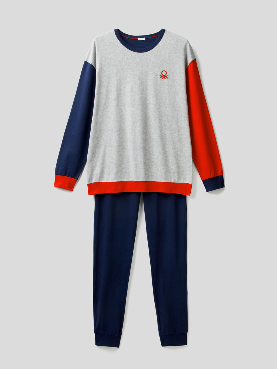 100% cotton color block pyjamas image number 1