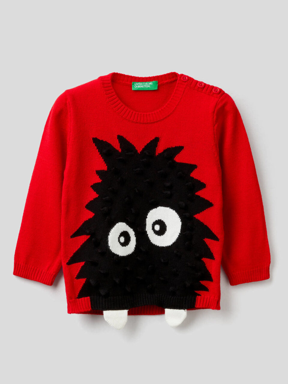 Sweater with inlay and applique image number 1