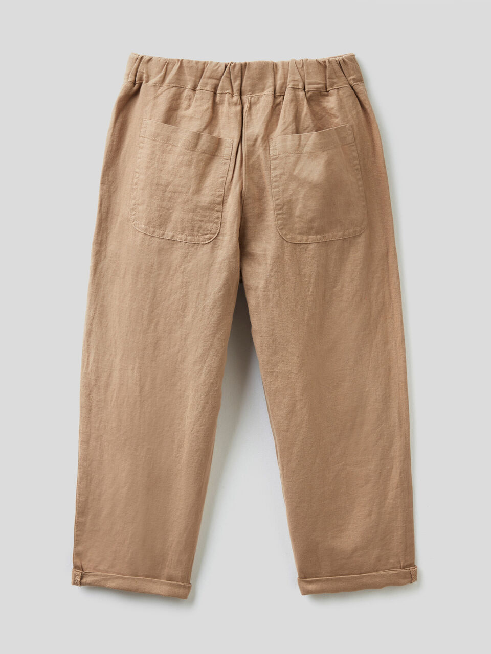Trousers in linen blend with cuffs image number 2