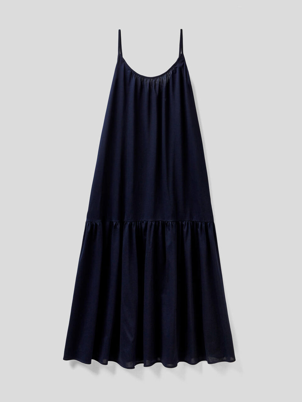 Maxi dress with shoulder straps in 100% cotton image number 1